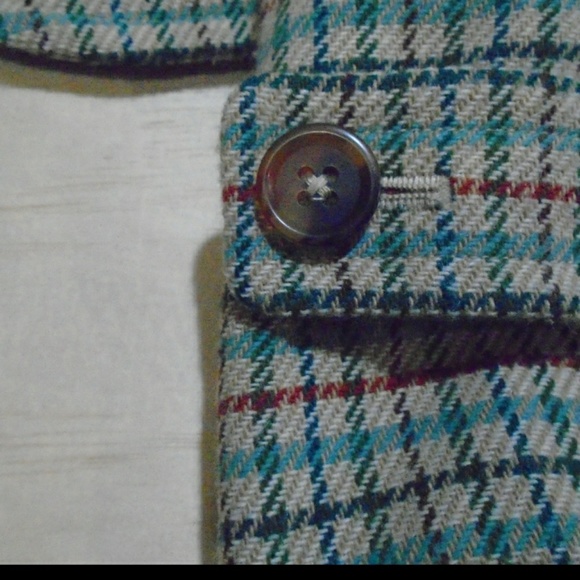 Ann Taylor LOFT Plaid Wool Blazer 0 - Picture 2 of 3